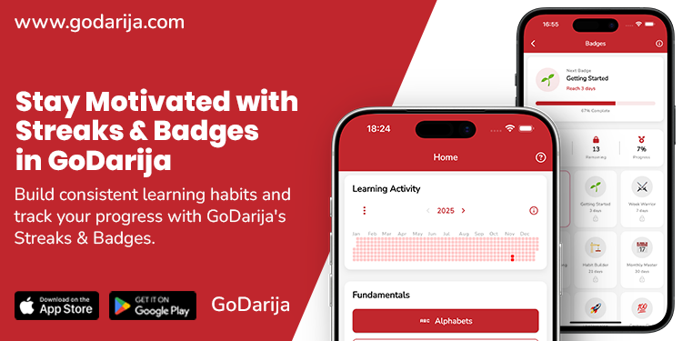 Stay Motivated with Streaks and Badges in GoDarija